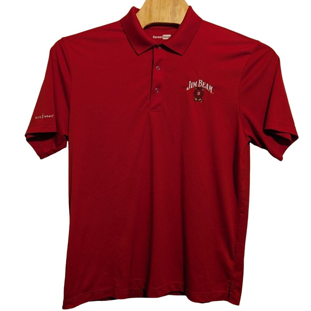Jim Beam Whiskey Red Polo - Corner Stone - Size Large - Preowned